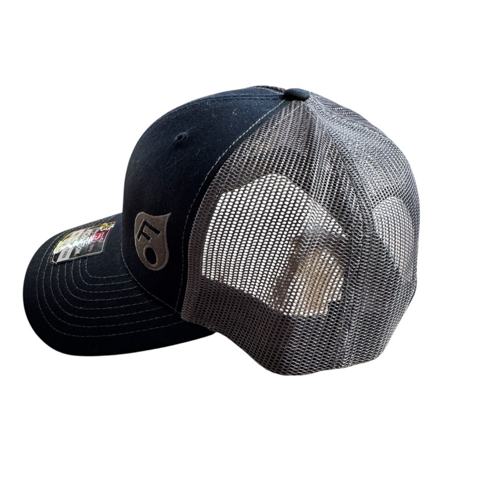 Richardson 112 Trucker Hat Mens Navy Blue Mesh Snapback Baseball Cap Logo - Picture 2 of 6
